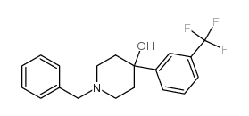1-苄基-4-[3-(三氟甲基)苯基]-4-哌啶醇 结构式