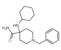 1-苄基-4-(环己基氨基)哌啶-4-羧酰胺 结构式