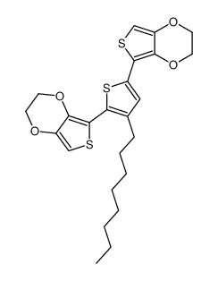 5,5'-(3-辛基-2,5-噻吩二基)双(2,3-二氢噻吩并[3,4-b]-1,4-二氧六环) 结构式