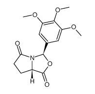 1H,3H-Pyrrolo[1,2-c]oxazole-1,5(6H)-dione, dihydro-3-(3,4,5-trimethoxyphenyl)-, (3R,7aS)- 结构式