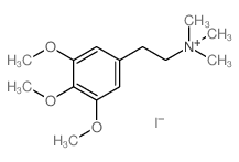 3,4,5-三甲氧基-N,N,N-三甲基苯乙铵碘化物 结构式