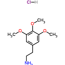 3,4,5-三甲氧苯乙胺盐酸盐 结构式