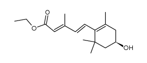 2,4-戊二烯酸-5-[(4R)-4-羟基-2,6,6-三甲基-1-环己烯-1-基]-3-甲基乙酯,(2E,4E)- 结构式