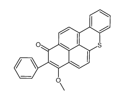 3-methoxy-2-phenyl-1H-naphtho[2,1,8-mna]thioxanthen-1-one 结构式