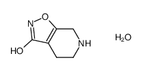 4,5,6,7-四氢异恶唑并[5,4-c]吡啶-3(2H)-酮 一水合物 结构式