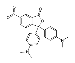 3,3-双[4-(二甲氨基)苯基]-6-硝基-2-苯并呋喃-1-酮 结构式