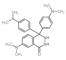 7-二甲氨基-4,4-双[4-(二甲氨基)苯基]-3,4-二氢-1(2H)-酞嗪酮 结构式