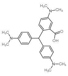 2-[双[4-(二甲氨基)苯基]甲基]-5-(二甲氨基)苯甲酸 结构式