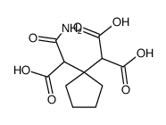 1,1-环戊烷二乙酸, α-(氨基甲酰基)-α'-羧基- 结构式