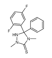 5-(2,5-二氟苯基)-2,4-二甲基-5-苯基-1,2,4-三唑烷-3-硫酮 结构式