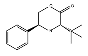 (3S,5S)-3-叔丁基-5-苯基-2-吗啉酮 结构式