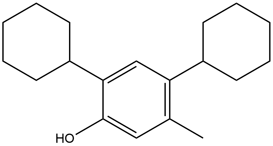 2,4-二环己基-5-甲基苯酚 结构式