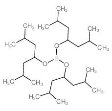 Tris[1-(2-methylpropyl)-3-methylbutyl] borate 结构式