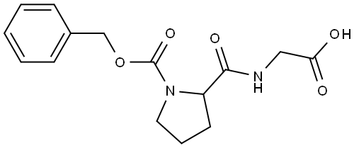 1-吡咯烷羧酸-2-[(羧甲基)氨基甲酰基]-1-苄酯 结构式