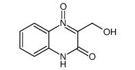 3-(羟甲基)-2(1H)-喹喔啉酮 4-氧化物 结构式