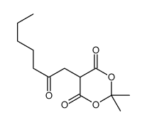 2,2-二甲基-5-(2-氧代庚基)-1,3-二氧六环-4,6-二酮 结构式