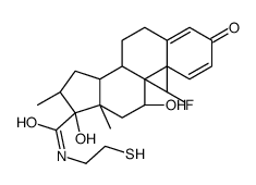 Androsta-1,4-diene-17-carboxamide, 9-fluoro-11,17-dihydroxy-N-(2-mercaptoethyl)-16-methyl-3-oxo-, (11β,16α,17α)- (9CI) 结构式