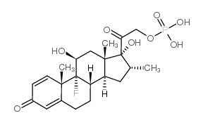 试剂Dexamethasone Phosphate(储存“-20℃”；运输“冰袋”) 结构式