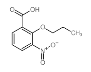 3-硝基-2-丙氧基苯甲酸 结构式