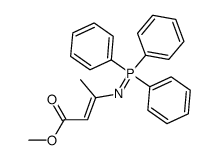 2-Butenoic acid, 3-[(triphenylphosphoranylidene)amino]-, methyl ester, (2E)- 结构式
