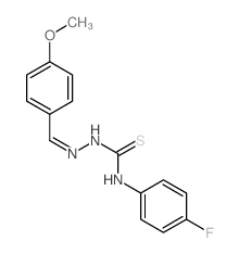 N-(4-氟苯基)-2-[(4-甲氧基苯基)亚甲基]肼基硫代甲酰胺 结构式