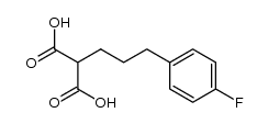 2-[3-(4-氟苯基)丙基]丙二酸 结构式