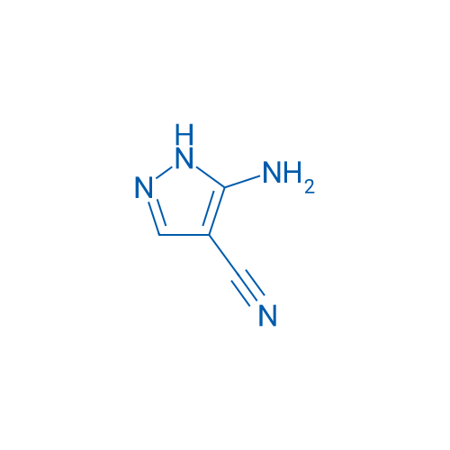 5-氨基-4-氰基吡唑 结构式