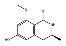 (1S,3S)-1,2,3,4-四氢-8-甲氧基-1,3-二甲基-6-异喹啉酚 结构式