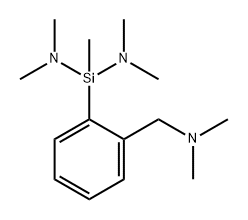 1-[2-[(二甲氨基)甲基]苯基]-N,N,N',N',1-五甲基硅二胺 结构式