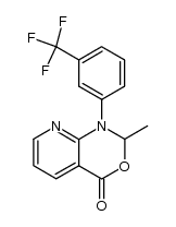 4H-Pyrido[2,3-d][1,3]oxazin-4-one, 1,2-dihydro-2-methyl-1-[3-(trifluoromethyl)phenyl]- 结构式