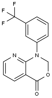 1,2-二氢-1-[3-(三氟甲基)苯基]-4H-吡啶并[2,3-d][1,3]恶嗪-4-酮 结构式