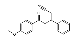 4-甲氧基-δ-氧代-β-苯基苯戊腈 结构式
