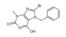 8-溴-3,7-二氢-3-甲基-7-(苯甲基)-1H-嘌呤-2,6-二酮 结构式