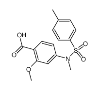 2-甲氧基-4-[甲基-(对甲苯磺酰基)氨基]苯甲酸 结构式