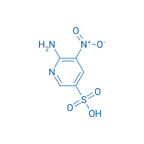 6-氨基-5-硝基吡啶-3-磺酰酸 结构式