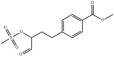 4-[3-(甲磺酰氧基)-4-氧代丁基]苯甲酸甲酯 结构式