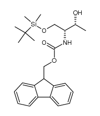 Carbamic acid, [(1R,2R)-1-[[[(1,1-dimethylethyl)dimethylsilyl]oxy]methyl]-2-hydroxypropyl]-, 9H-fluoren-9-ylmethyl ester (9CI) 结构式