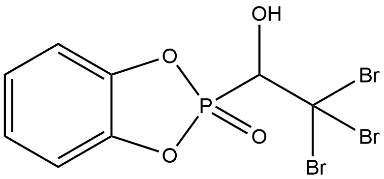 1,3,2-苯并二氧磷杂环戊-2-甲醇, α-(三溴甲基)-, 2-氧化物 结构式
