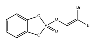 2-[(2,2-二溴乙烯基)氧基]-1,3,2-苯并二氧磷杂环戊二烯 2-氧化物 结构式