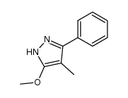 3-甲氧基-4-甲基-5-苯基-1H-吡唑 结构式