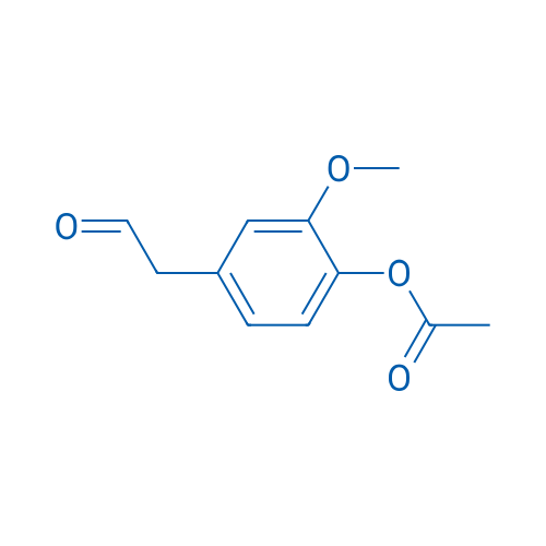 2-Methoxy-4-(2-oxoethyl)phenyl acetate 结构式