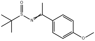 2-Propanesulfinamide, N-[1-(4-methoxyphenyl)ethylidene]-2-methyl- 结构式