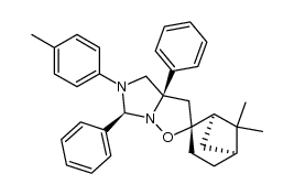Spiro[bicyclo[3.1.1]heptane-2,2'(3'H)-imidazo[1,5-b]isoxazole], tetrahydro-6,6-dimethyl-5'-(4-methylphenyl)-3'a,6'-diphenyl-, (1R,2R,3'aR,5S,6'S)- 结构式