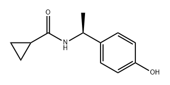 N-[(1S)-1-(4-羟基苯基)乙基]环丙烷甲酰胺 结构式
