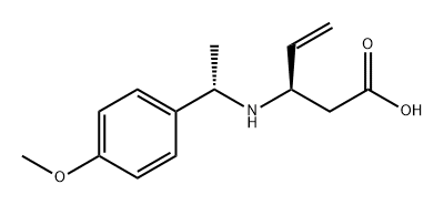 (3R)-3-[[(1S)-1-(4-甲氧基苯基)乙基]氨基]-4-戊烯酸 结构式
