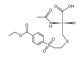 Benzoic acid, 4-[[2-[[2-(acetylamino)-2-carboxyethyl]thio]ethyl]sulfonyl]-, 1-ethyl ester, (R)- (9CI) 结构式