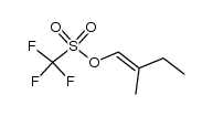 三氟甲磺酸-2-甲基-1-丁烯-1-基酯 结构式