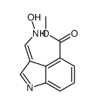 1H-吲哚-4-羧酸-3-[(羟亚氨基)甲基]-甲酯 结构式