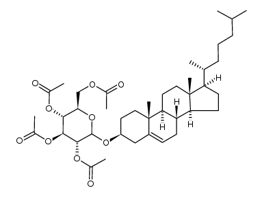D-Glucopyranoside, (3β)-cholest-5-en-3-yl, 2,3,4,6-tetraacetate 结构式