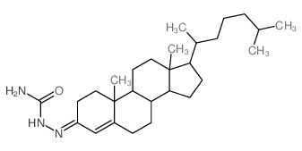[[10,13-dimethyl-17-(6-methylheptan-2-yl)-1,2,6,7,8,9,11,12,14,15,16,17-dodecahydrocyclopenta[a]phenanthren-3-ylidene]amino]urea 结构式